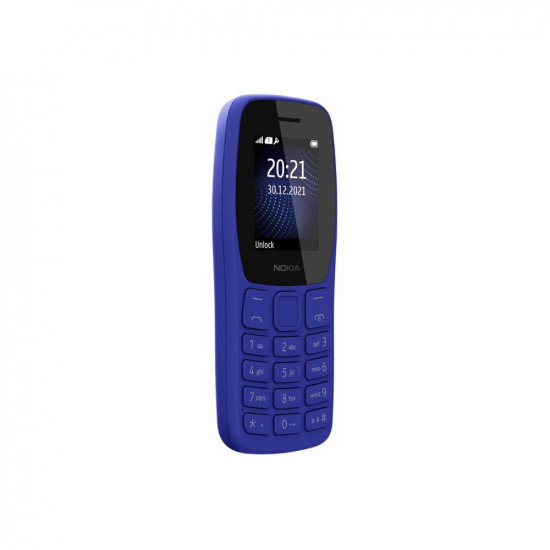 Nokia 105 Classic | Single SIM Keypad Phone with Built-in UPI Payments, Long-Lasting Battery, Wireless FM Radio | No Charger in-Box | Blue