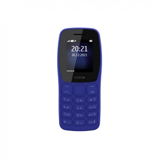 Nokia 105 Classic | Single SIM Keypad Phone with Built-in UPI Payments, Long-Lasting Battery, Wireless FM Radio | No Charger in-Box | Blue