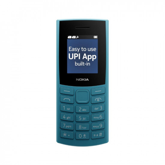 Nokia 106 4G Keypad Phone with 4G, Built-in UPI Payments App, Long-Lasting Battery, Wireless FM Radio & MP3 Player, and MicroSD Card Slot | Blue