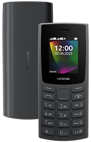 Nokia 106 Dual Sim Keypad Phone with Built-in UPI Payments App Long-Lasting Battery Wireless FM Radio  MP3 Player and MicroSD Card Slot  Charcoal