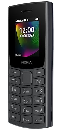 Nokia 106 Dual Sim Keypad Phone with Built-in UPI Payments App Long-Lasting Battery Wireless FM Radio  MP3 Player and MicroSD Card Slot  Charcoal