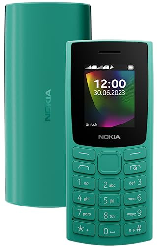 Nokia 106 Dual Sim Keypad Phone with Built-in UPI Payments App Long-Lasting Battery Wireless FM Radio  MP3 Player and MicroSD Card Slot  Green