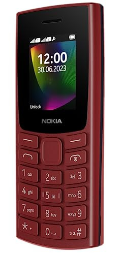 Nokia 106 Dual Sim Keypad Phone with Built-in UPI Payments App Long-Lasting Battery Wireless FM Radio  MP3 Player and MicroSD Card Slot  Red