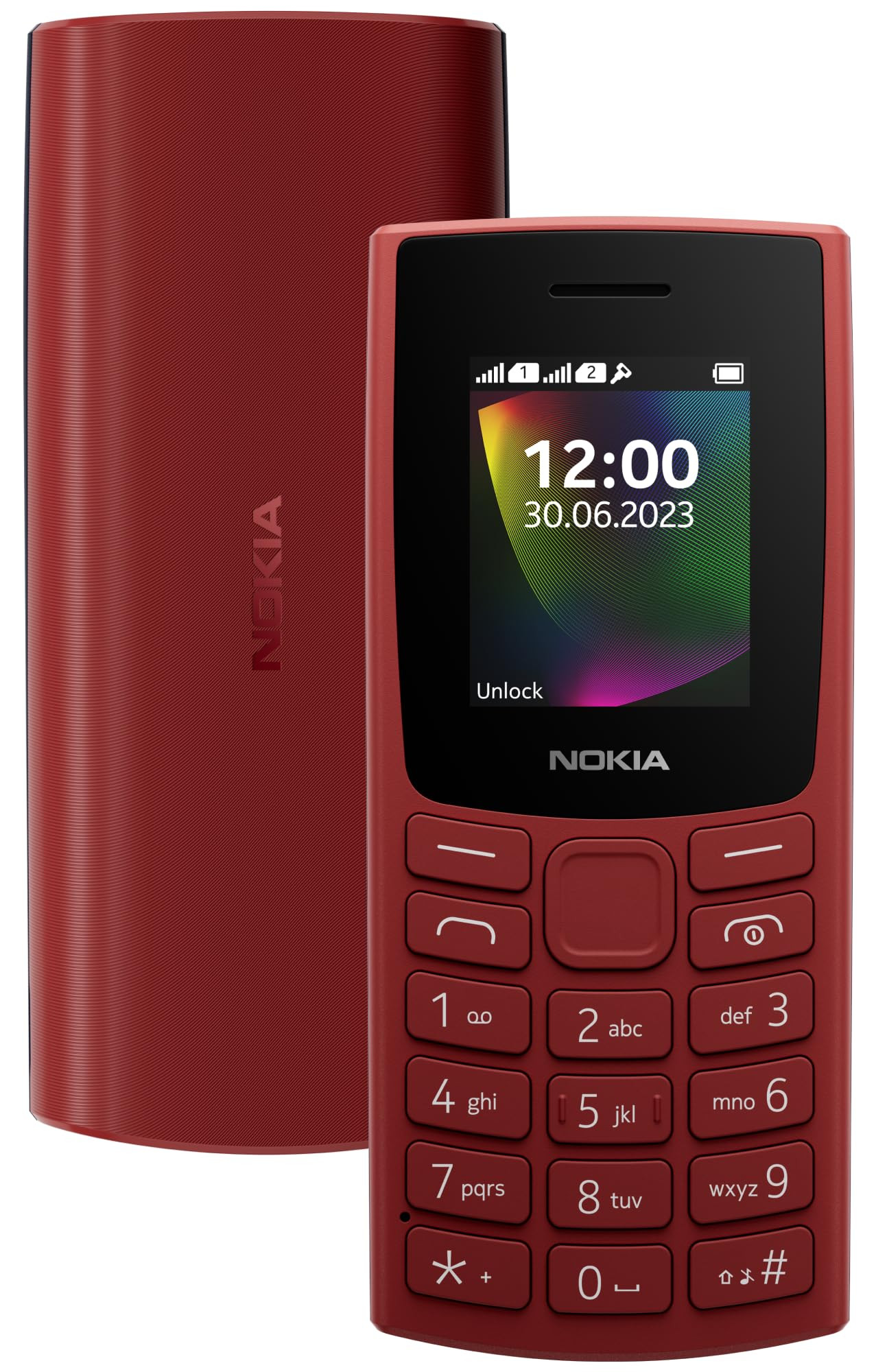 Nokia 106 Single Sim Keypad Phone with Built-in UPI Payments App Long-Lasting Battery Wireless FM Radio  MP3 Player and MicroSD Card Slot  Red
