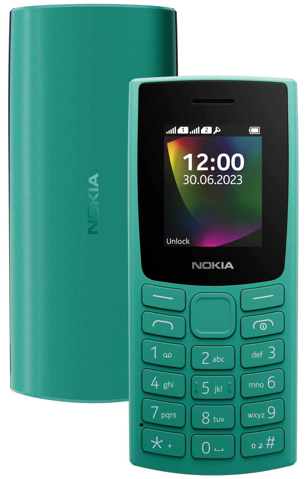 Nokia 106 Single Sim Keypad Phone with Built-in UPI Payments App Long-Lasting Battery Wireless FM Radio  MP3 Player and MicroSD Card Slot  Green
