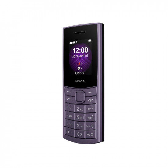 Nokia 110 4G with 4G, Camera, Bluetooth, FM Radio, MP3 Player, MicroSD, Long-Lasting Battery, and pre-Loaded Games | Purple