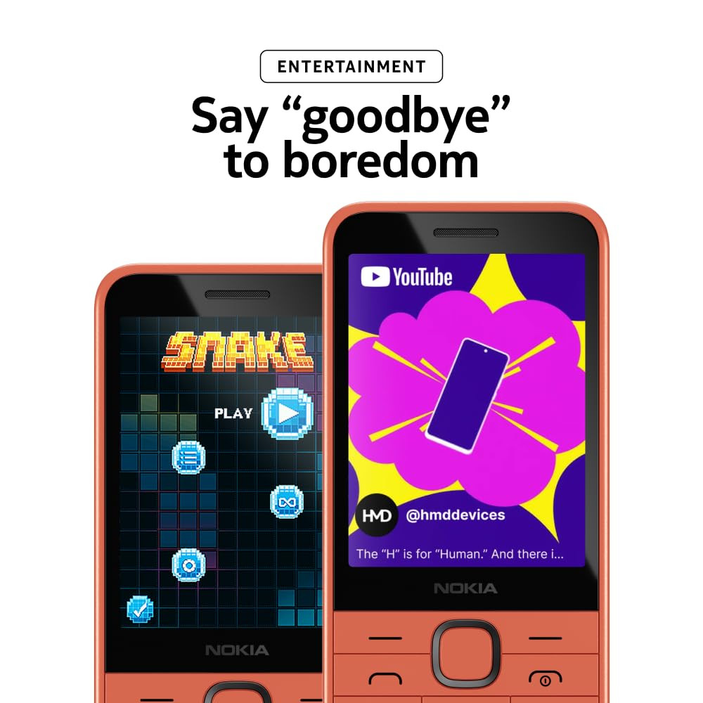 Nokia 220 4G  All-New Classic Keypad Phone with Dual SIM Built-in UPI App Wireless FM Radio MP3 Player Bluetooth  USB Type C  Peach