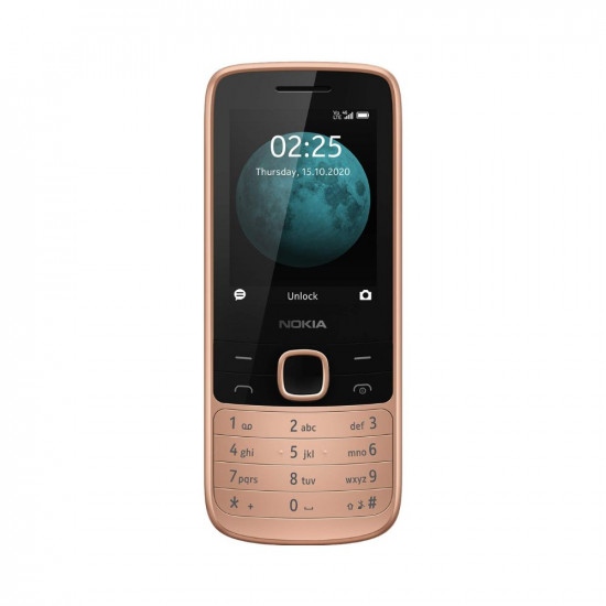 Nokia 225 4G Dual SIM Feature Phone with Long Battery Life, Camera, Multiplayer Games, and Premium Finish – Metallic Sand Colour