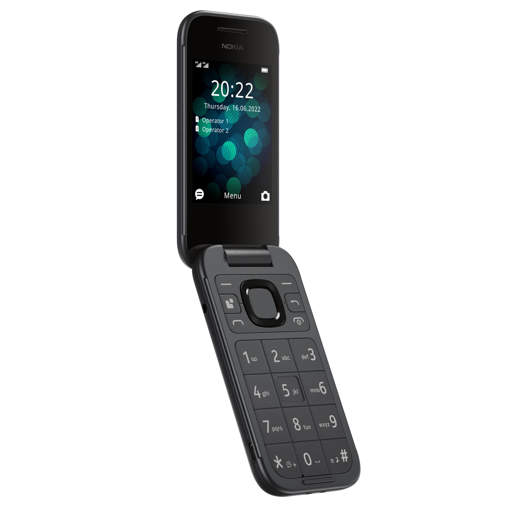 Nokia 2660 Flip 4G Volte 005 GB RAM 128 MB Storage Black