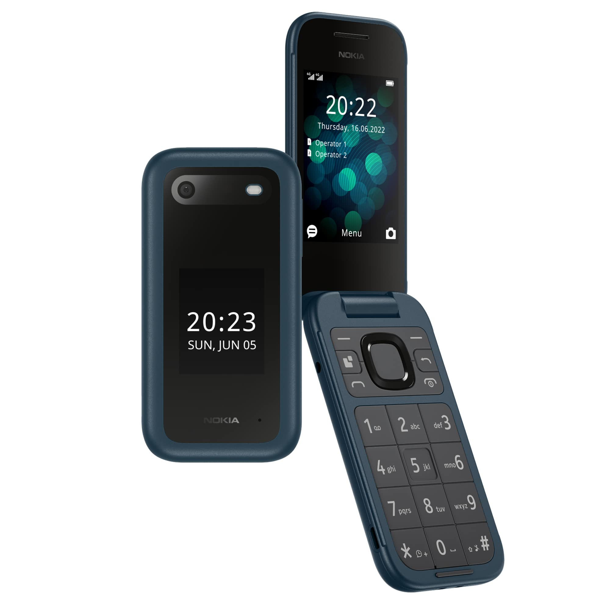 Nokia 2660 Flip 4G Volte 128 MB Storage blue