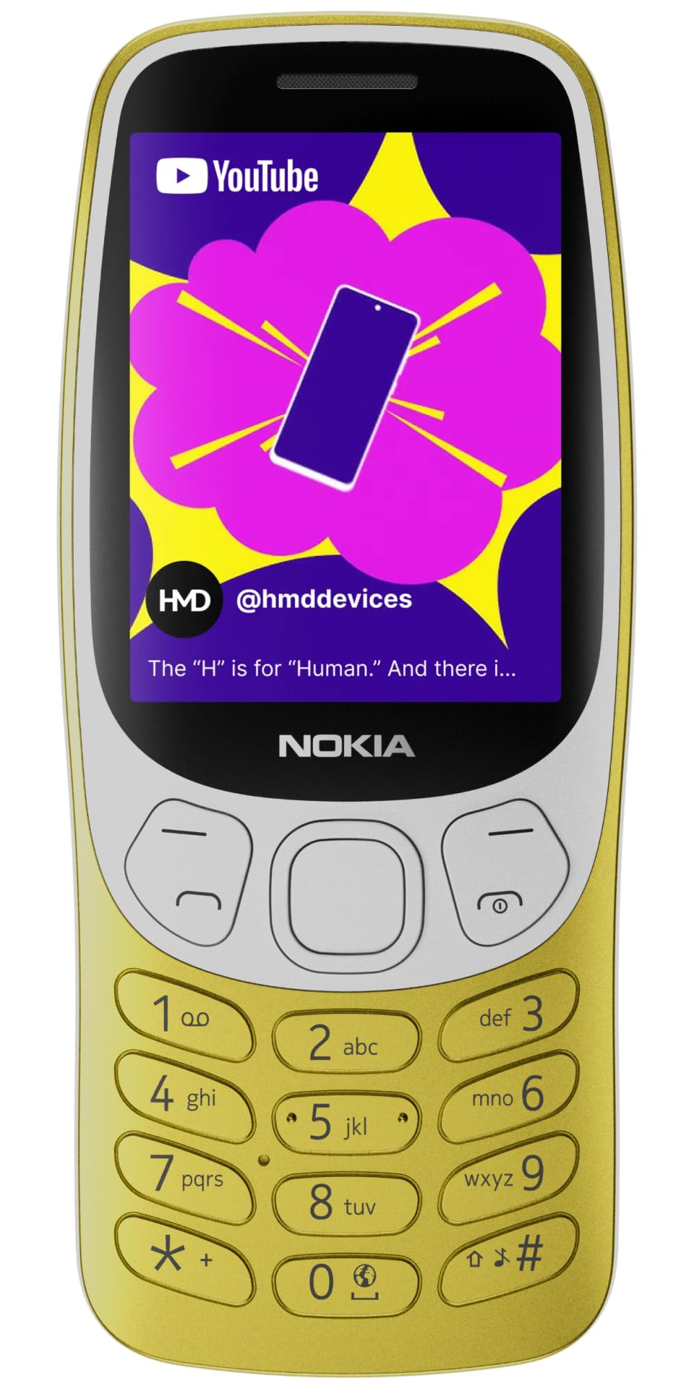 Nokia 3210 4G  All-New Classic Keypad Phone with Dual SIM YouTube Scan  Pay UPI Rear Camera Wireless FM Radio MP3 Player Bluetooth  USB Type C  Y2K Gold