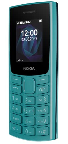 Nokia All-New 105 Dual Sim Keypad Phone with Built-in UPI Payments Long-Lasting Battery Wireless FM Radio  Cyan