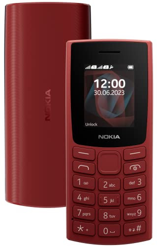 Nokia All-New 105 Dual Sim Keypad Phone with Built-in UPI Payments Long-Lasting Battery Wireless FM Radio  RED