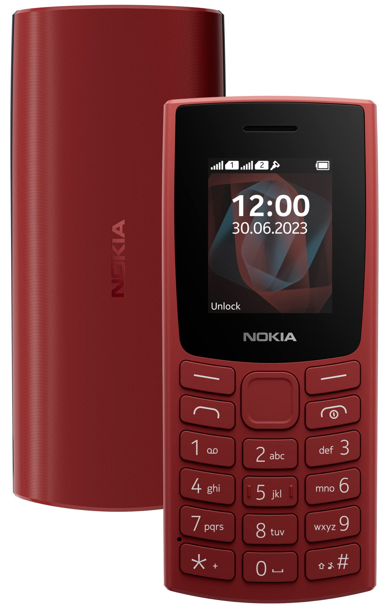Nokia All-New 105 Single Sim Keypad Phone with Built-in UPI Payments Long-Lasting Battery Wireless FM Radio  Red
