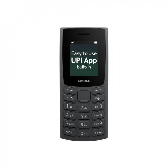 Nokia All-New 105 Single Sim Keypad Phone with Built-in UPI Payments, Long-Lasting Battery, Wireless FM Radio | Charcoal