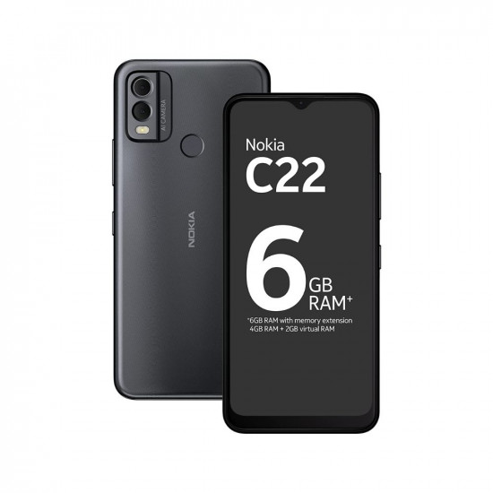 Nokia C22 | 3-Day Battery Life (2GB + 64GB)  Charcol