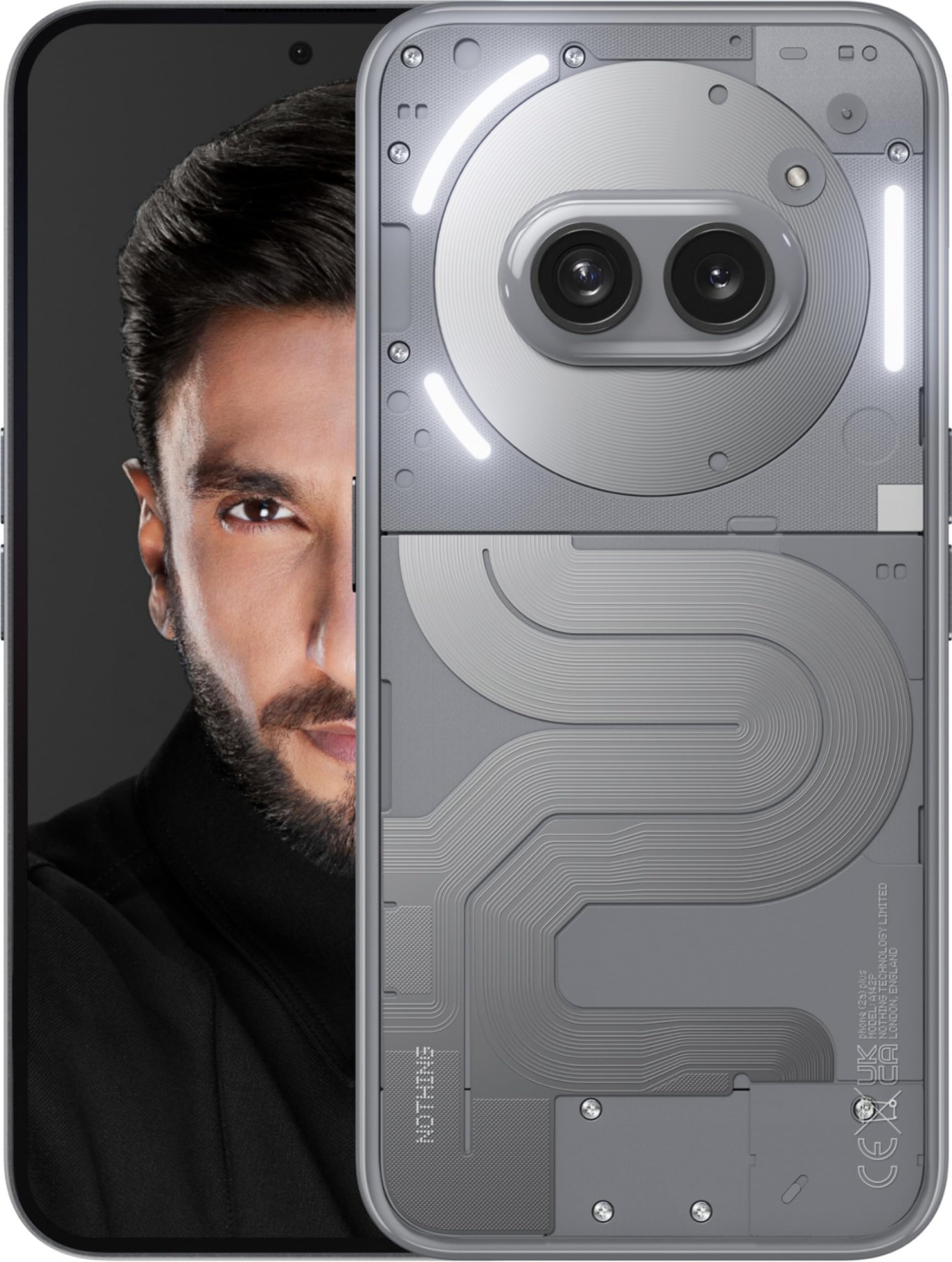Nothing Phone 2a Plus Grey 12GB RAM 256GB Storage  Up to 24GB RAM  Dimensity 7350 Pro 5G Processor  50MP  50MP  50MP Front Camera  67 AMOLED Display  56 Minutes Charge of 100