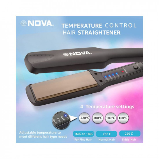 Nova NHS 860 Hair Straightener (Black)