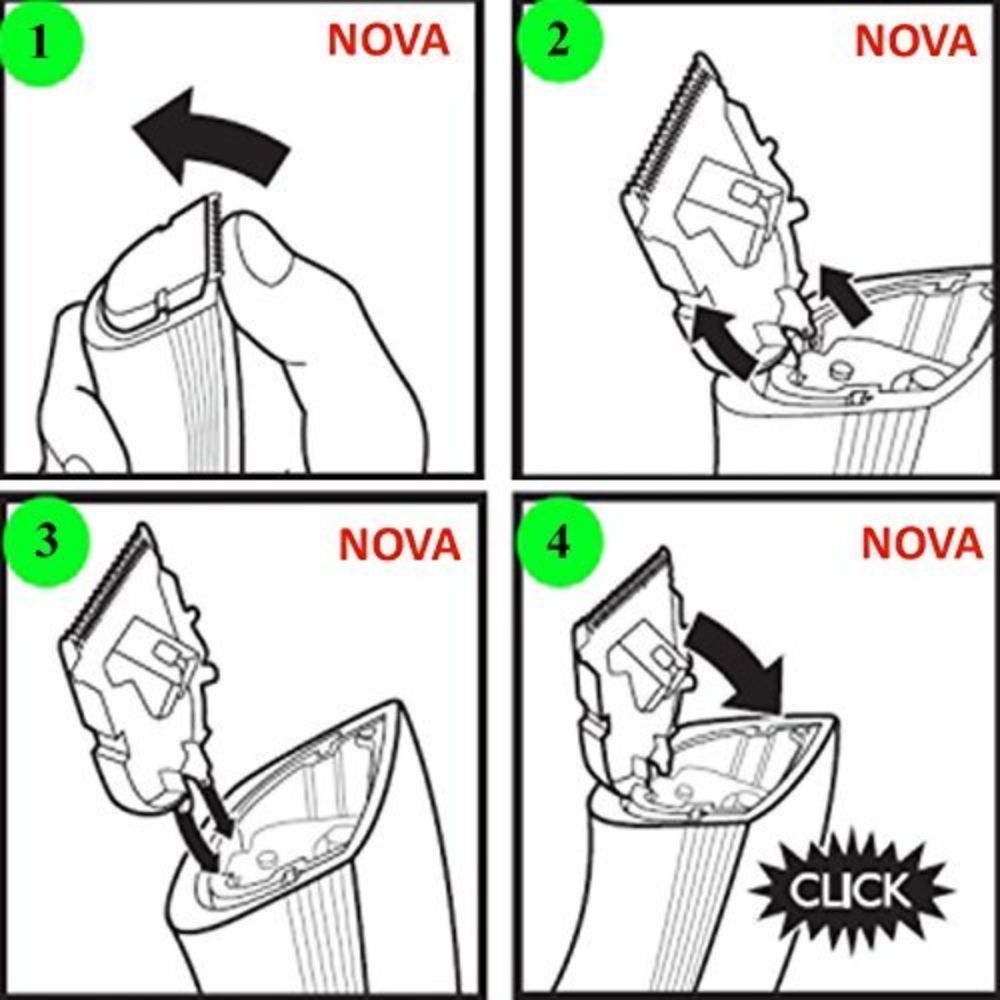 Nova NHT-1045 Rechargeable Cordless: 30 Minutes Runtime Beard Trimmer for Men (Black)