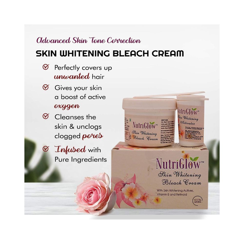 NutriGlow Facial Kit, Bleach Cream, Fresh Rose Toner, Moisturizing Lotion