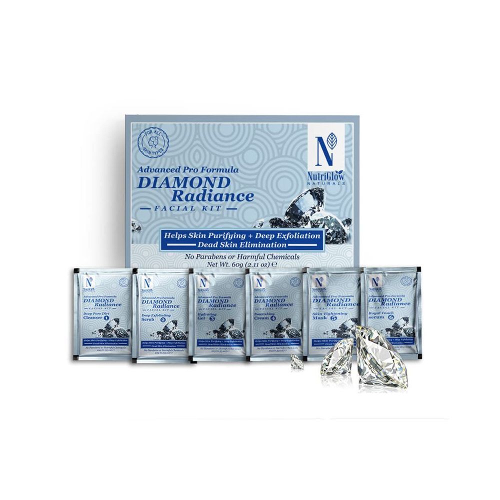 NutriGlow NATURAL'S Advanced Pro Formula Diamond Radiance Facial Kit For Make Skin Acne & Spot Free