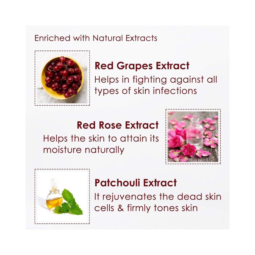 NutriGlow Wine Facial Kit For Radiant Glow, All Skin Types- 250g+10ml