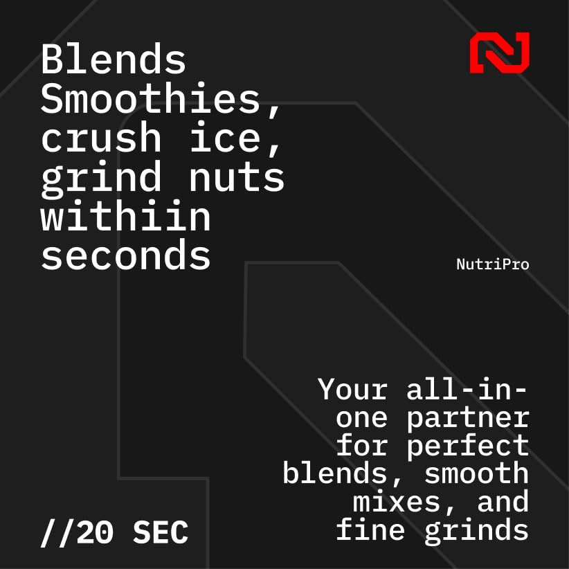 NutriPro Juicer Mixer Grinder - Smoothie Maker - 500 Watts 2 Jars 1 Blade Silver - 2 Year Warranty