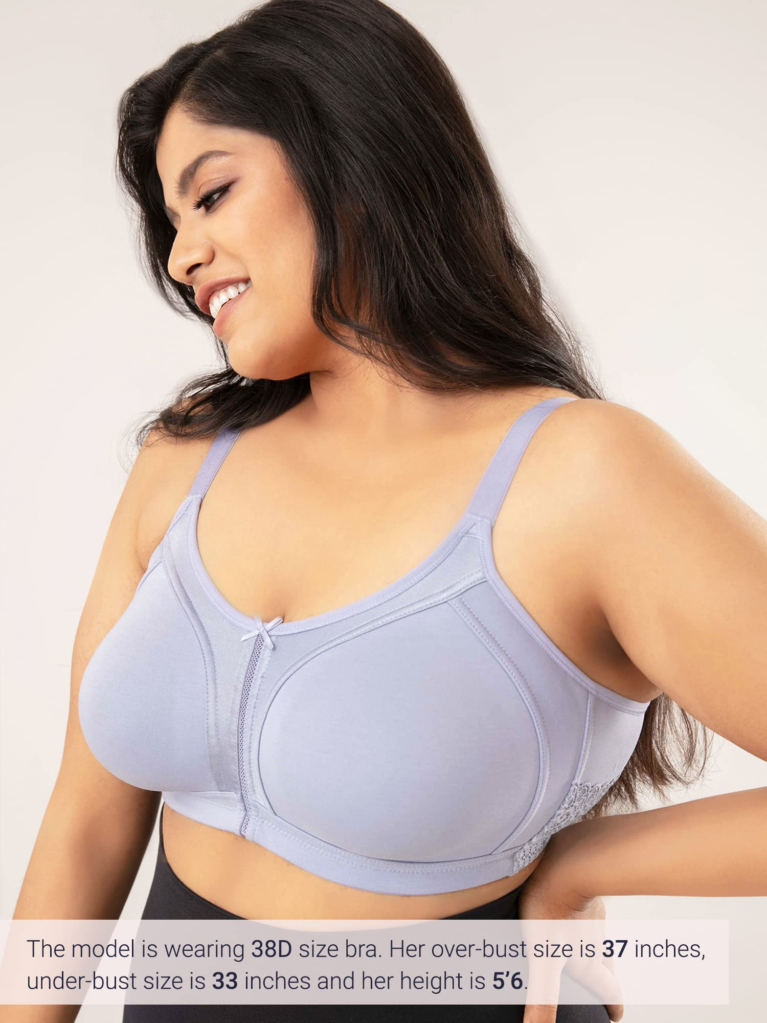NYKD by Nykaa Womenâ€™s Full Support M-Frame Heavy Bust Everyday Cotton Bra