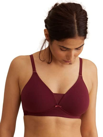 NYKD Women's Cotton Lightly Padded Seamless Wire Free Everyday T-Shirt Bra  for Women Daily Use
