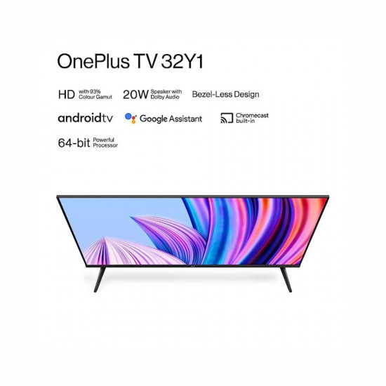 OnePlus 80 cm 32 inches Y Series HD Ready LED Smart Android TV 32Y1 Black