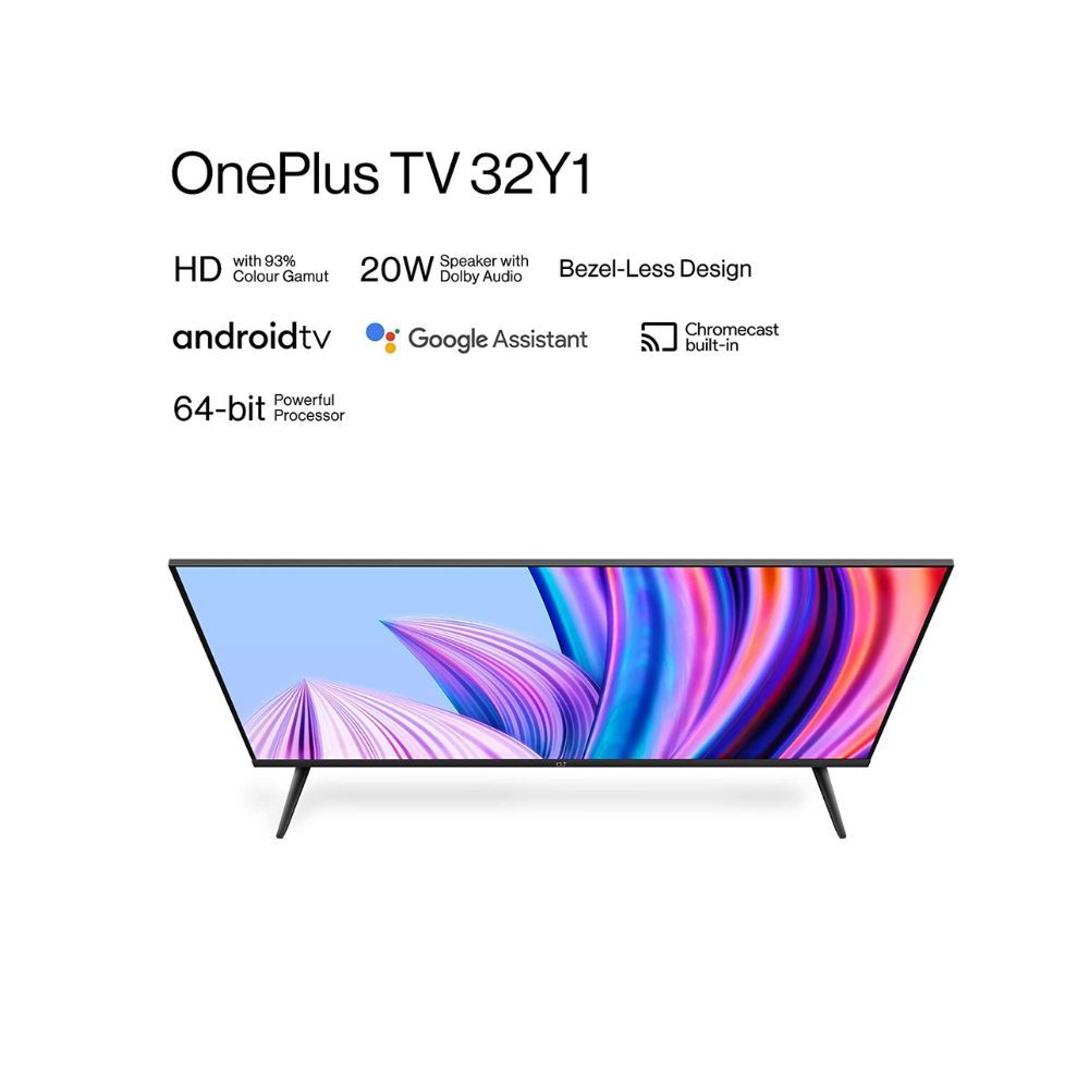 OnePlus 80 cm (32 inches) Y Series HD Ready LED Smart Android TV 32Y1 (Black)