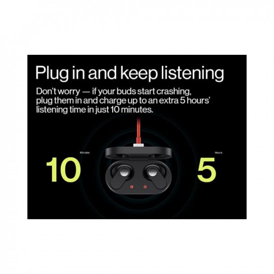 OnePlus Nord Buds True Wireless in Ear Earbuds with Mic, 12.4mm Titanium Drivers, Playback:Up to 30hr case, 4-Mic Design + AI Noise Cancellation, IP55 Rating, Fast Charging (Blue Agate)