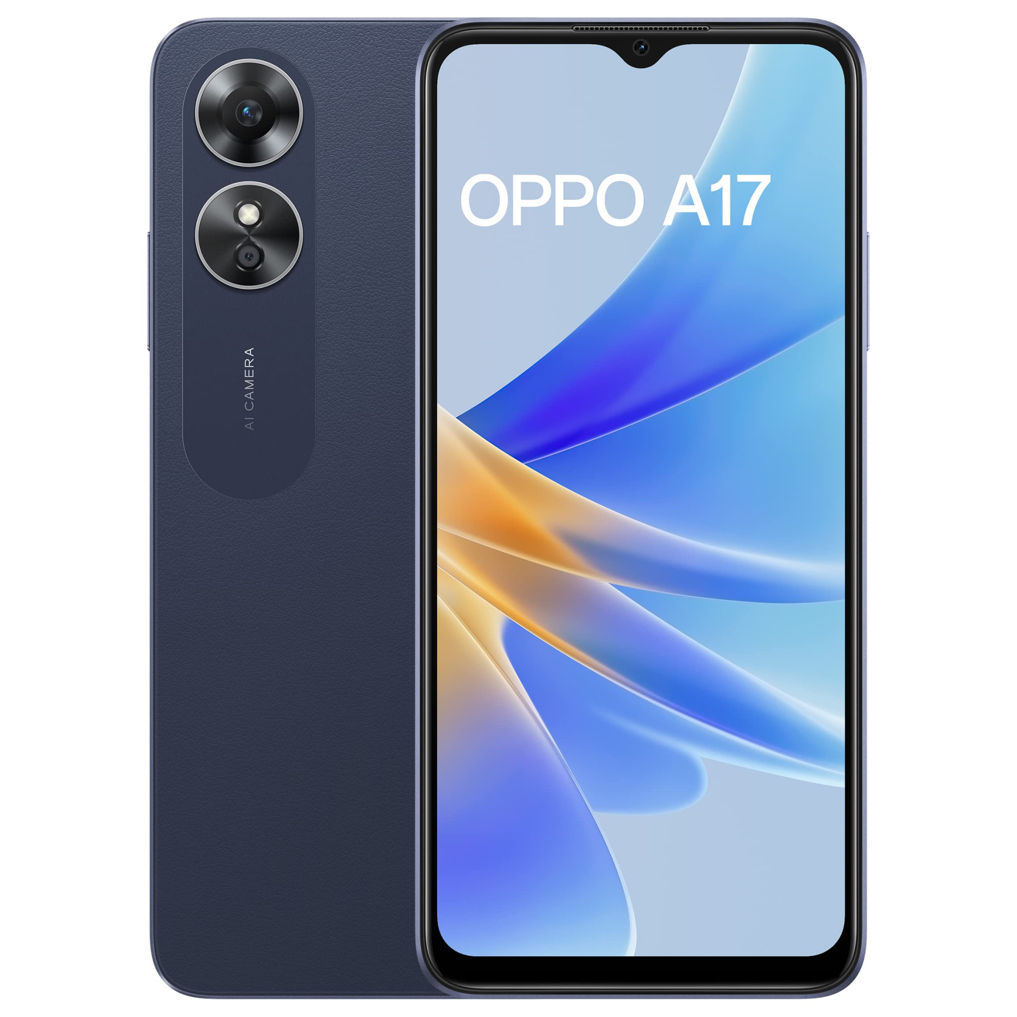 Oppo A17 Midnight Black 4GB RAM 64GB Storage with No Cost EMIAdditional Exchange Offers