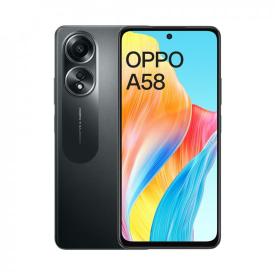 OPPO A58 (Glowing Black, 6GB RAM, 128GB Storage) | 5000 mAh Battery and 33W SUPERVOOC | 6.72