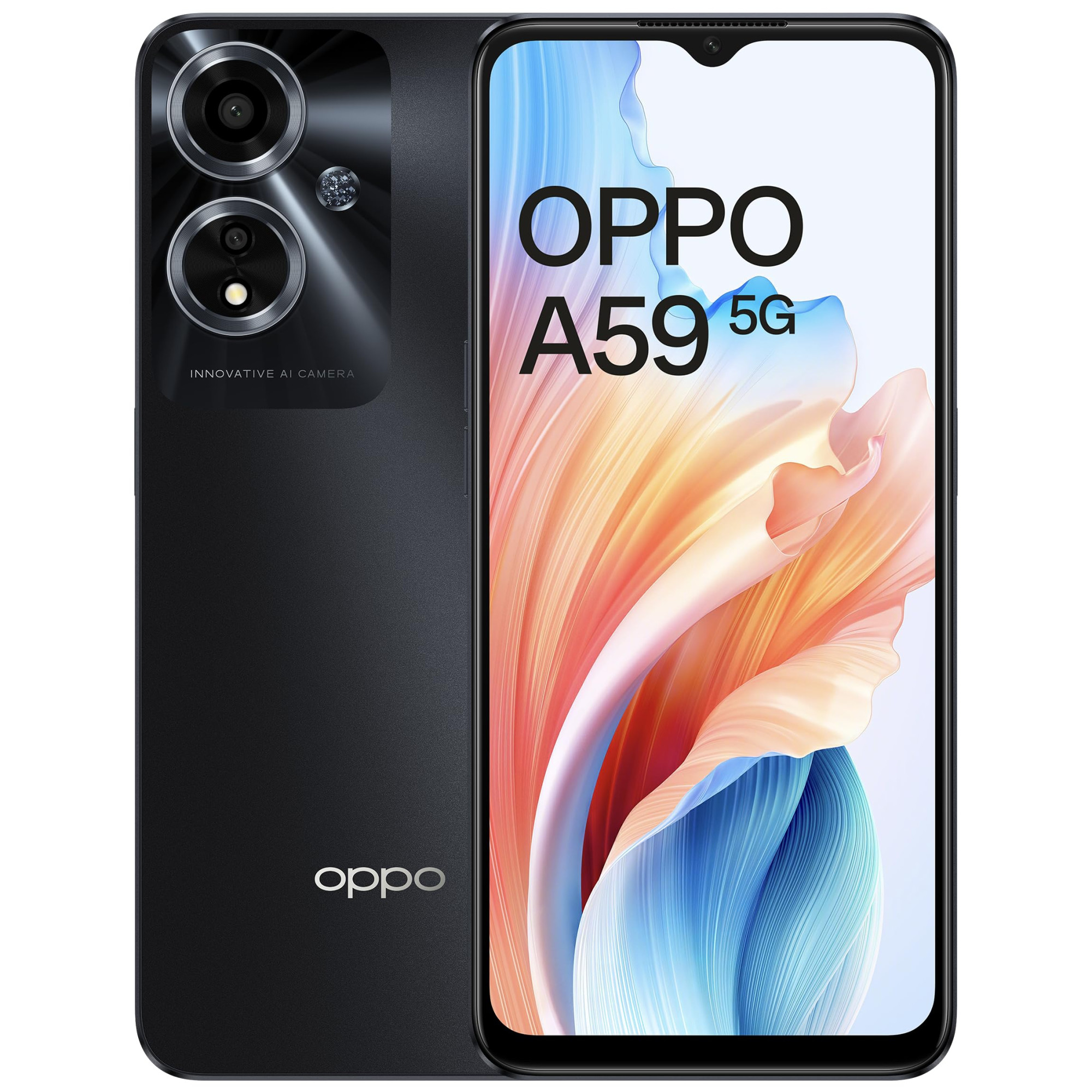 Oppo A59 5G Starry Black 6GB RAM 128GB Storage  5000 mAh Battery with 33W SUPERVOOC Charger  656 HD 90Hz Display  with No Cost EMIAdditional Exchange Offers