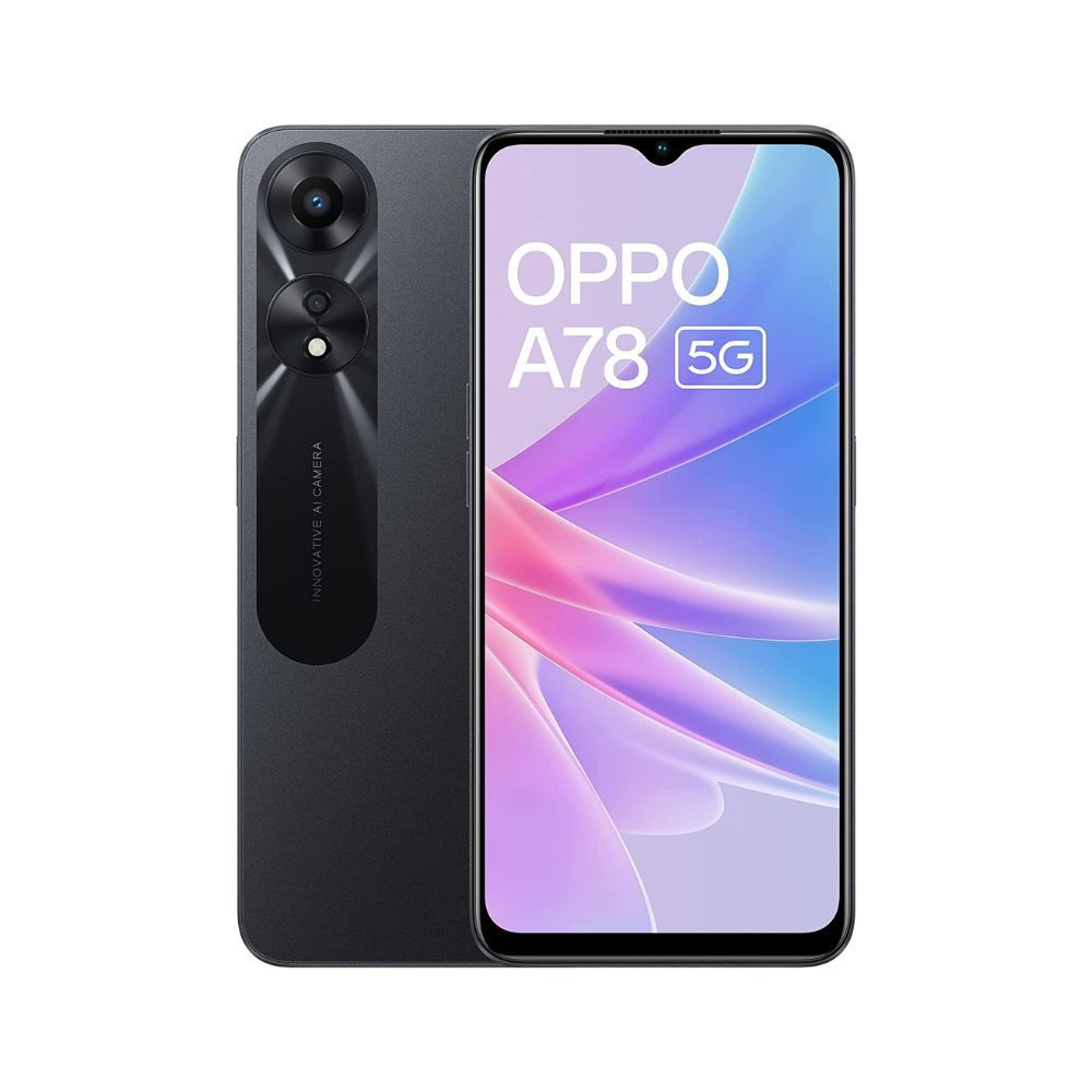 Oppo A78 5G (Glowing Black, 8GB RAM, 128 Storage) | 5000 mAh Battery with 33W SUPERVOOC Charger