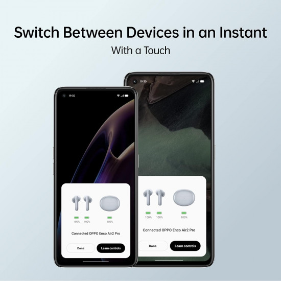 Oppo Enco Air 2 Pro Bluetooth Truly Wireless in Ear Earbuds with Mic, Fast Charging & Up to 28Hrs - Grey