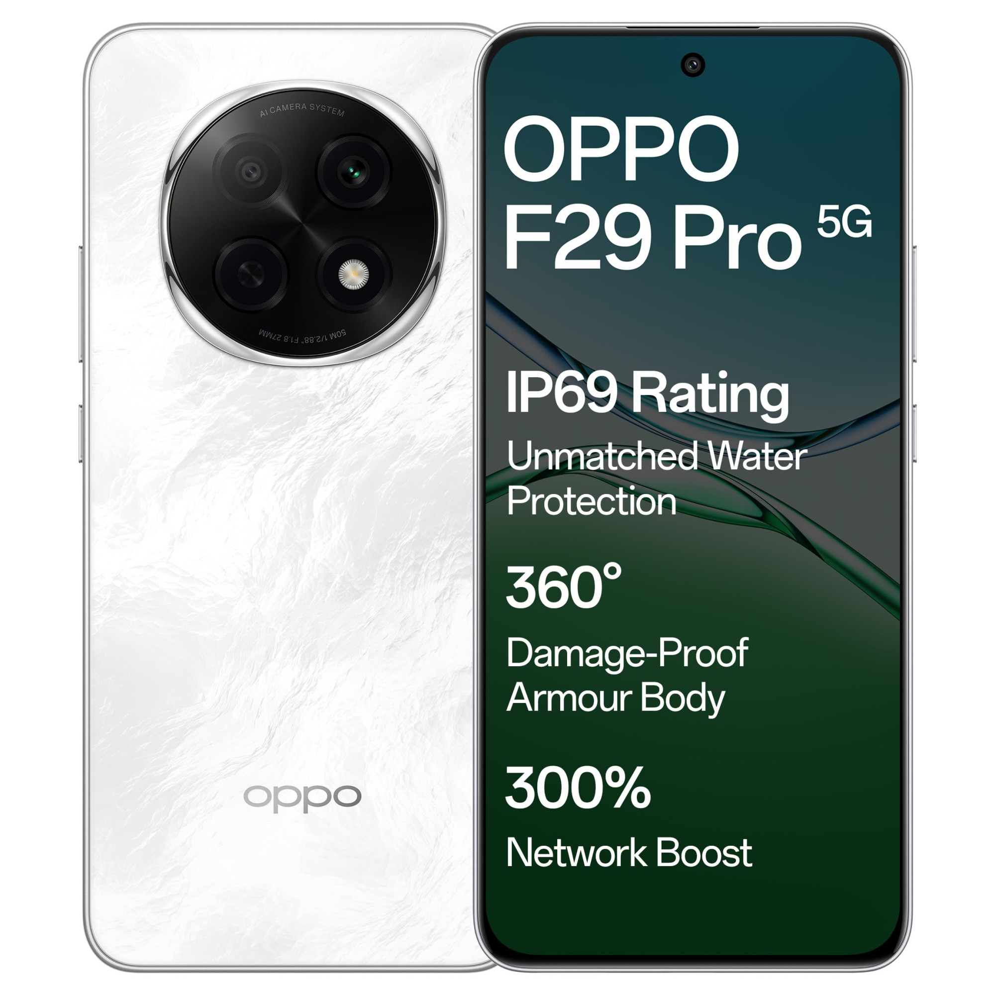 OPPO F29 Pro 5G Marble White 8GB RAM 128GB Storage with No Cost EMIAdditional Exchange Offers
