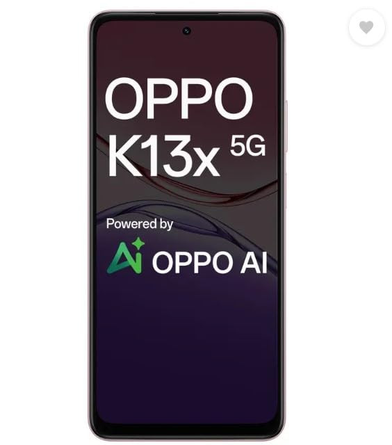 OPPO K13x 5G 6000mAh and 45W SUPERVOOC Charger  AI Sunset Peach 128 GB 6 GB RAM
