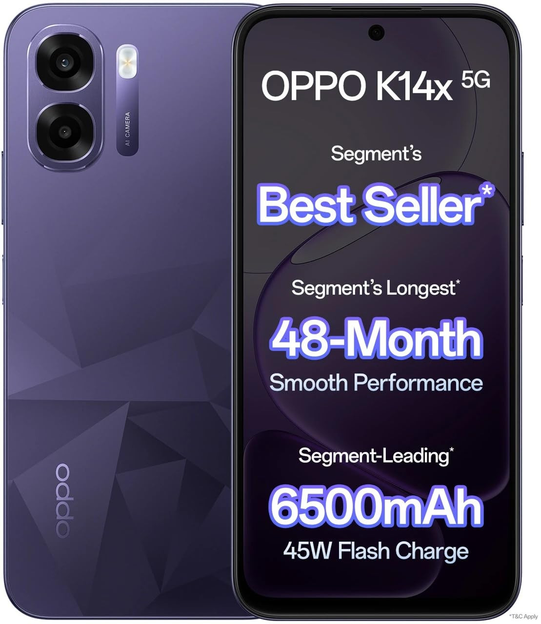 OPPO K14x 5G Prism Violet 4GB RAM 64GB Storage