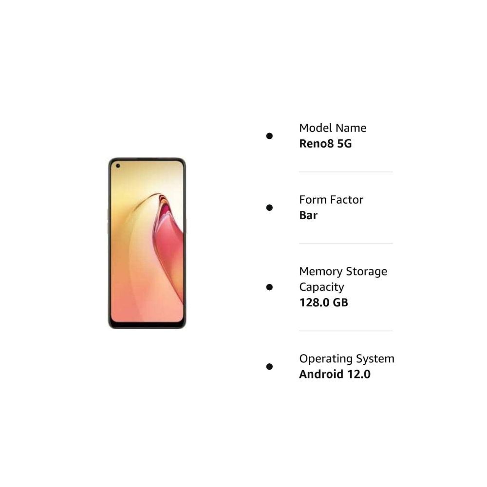 Oppo Reno8 5G (Shimmer Gold, 128 GB) (8 GB RAM)