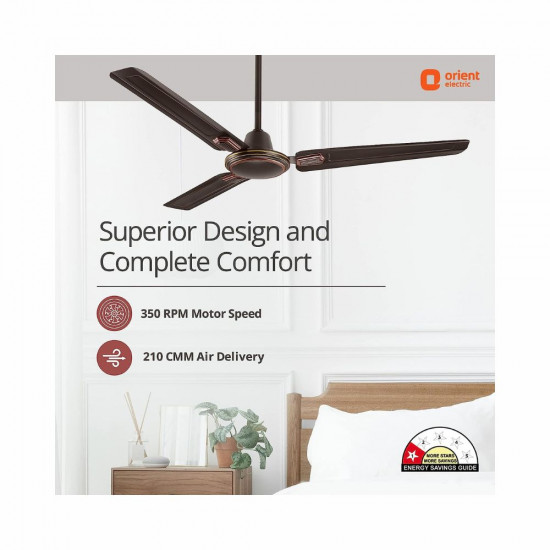 Orient Electric Pacific Air Decor | 1200mm BEE Star Rated Ceiling Fan