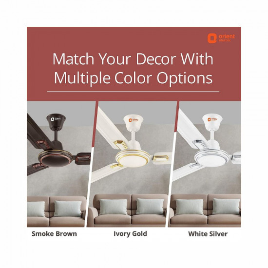Orient Electric Pacific Air Decor | 1200mm BEE Star Rated Ceiling Fan