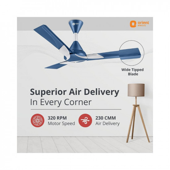 Orient Electric Wendy Ceiling Fan Azure Blue 48