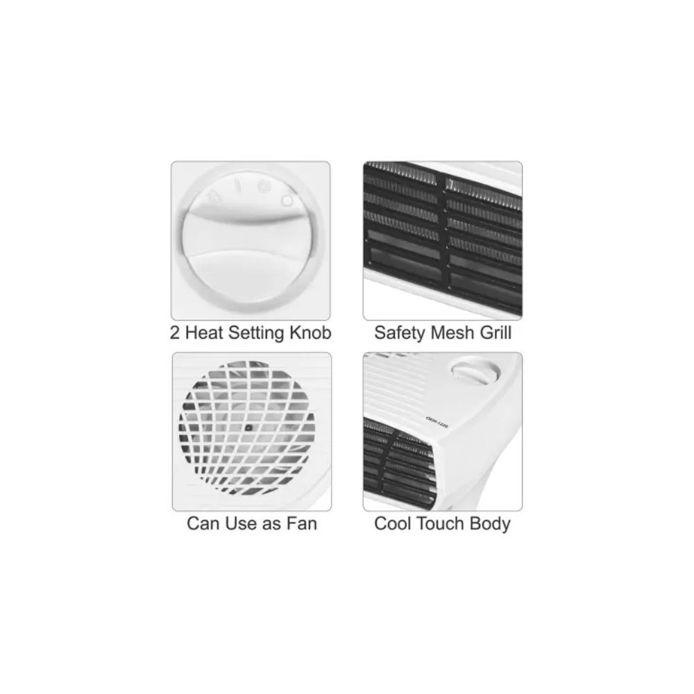 Orpat OEH-1220 2000-Watt White Fan Room Heater