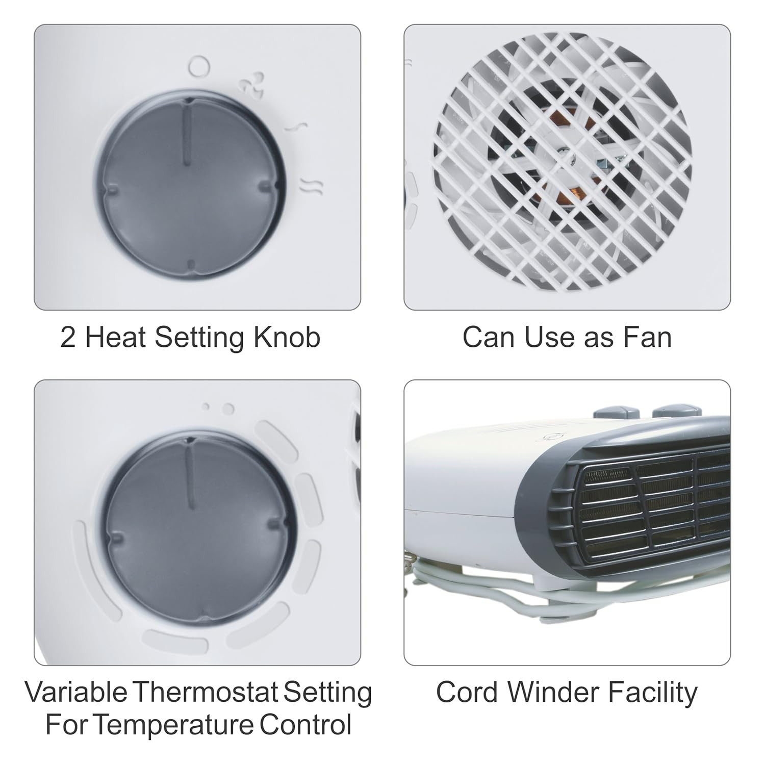 Orpat OEH-1260 2000-Watt Fan Heater Grey