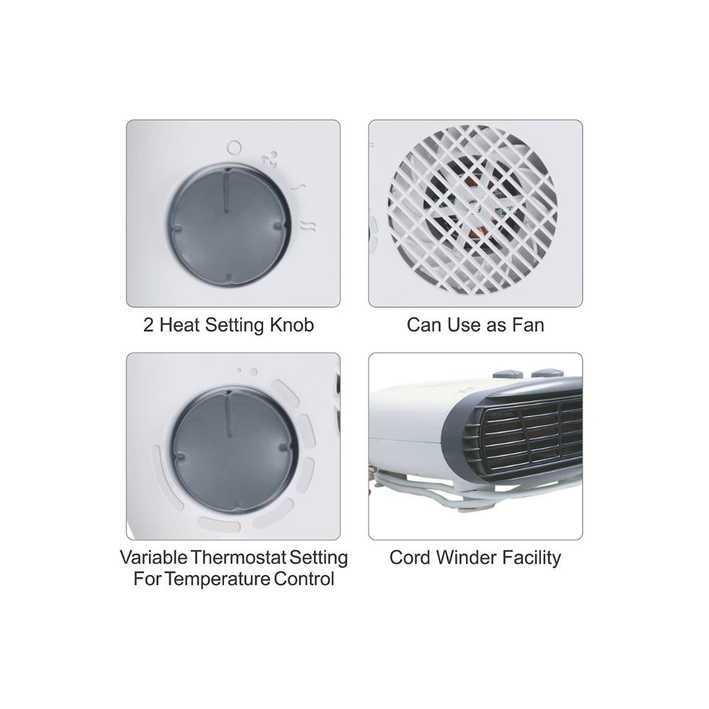 Orpat OEH-1260 2000-Watt Fan Heater (Grey)