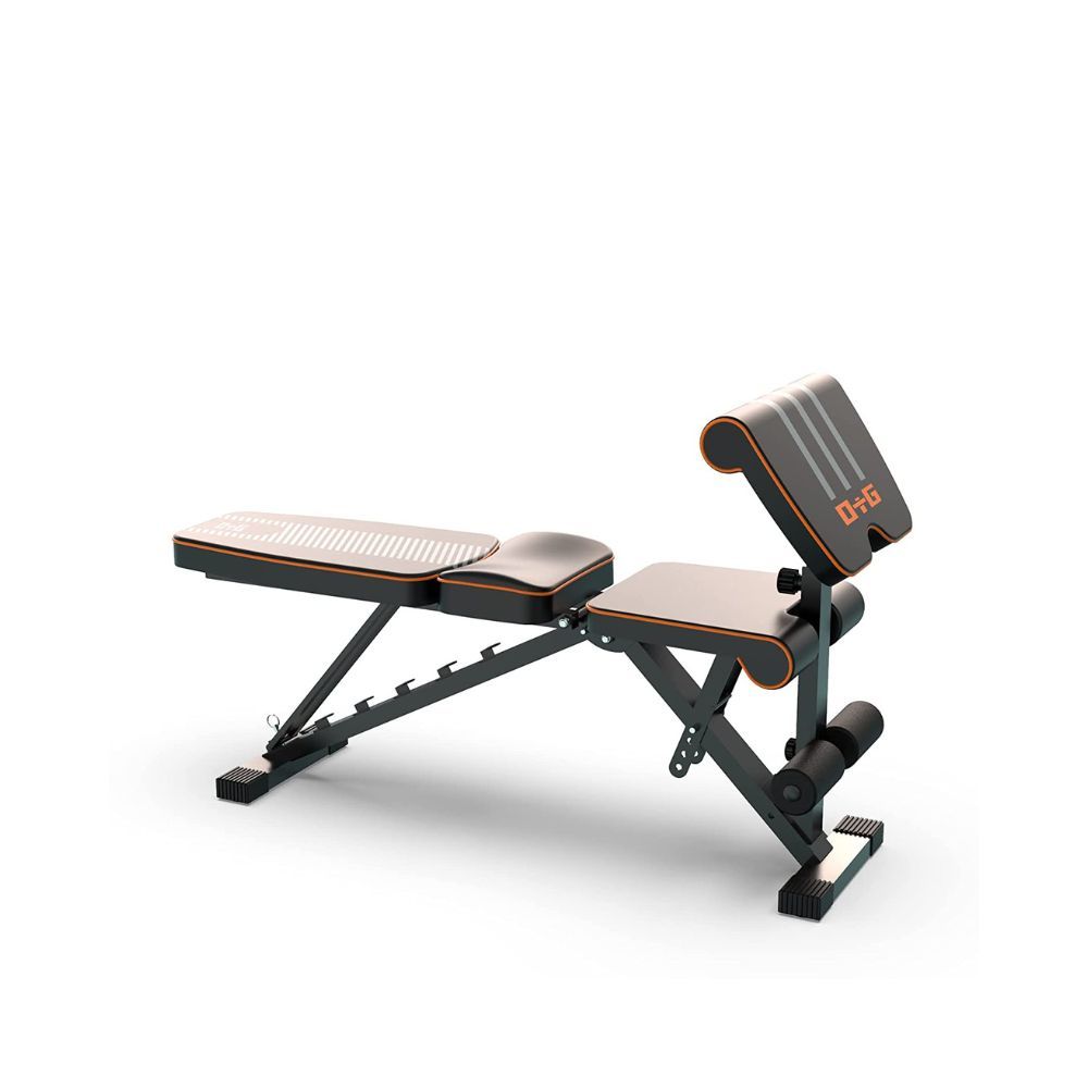 OtG ON THE GO 6 in 1 Multi-Functional Weight Strength Training Foldable Incline Decline Exercise Preacher Bench
