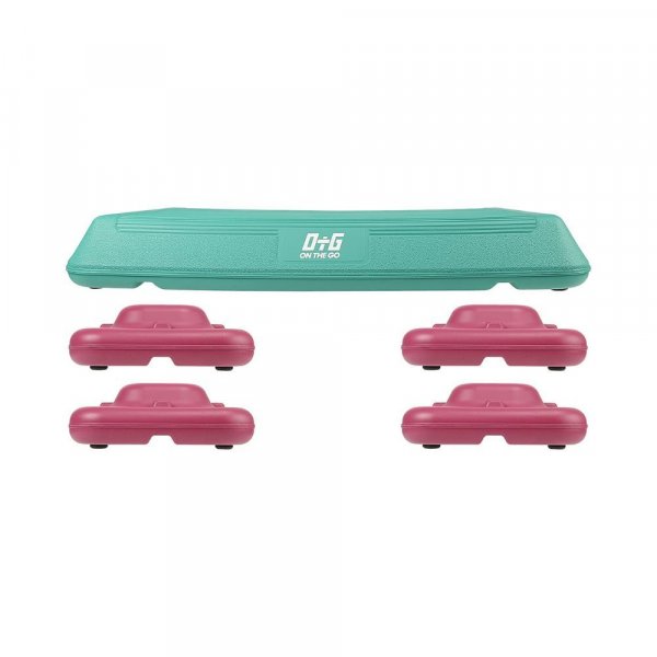 OtG ON THE GO Aerobic Stepper for Cardio Workout with 2 Height Adjustments,4 Anti-Skid Rubber Pads on Legs &amp; Slip-Resistant Platform