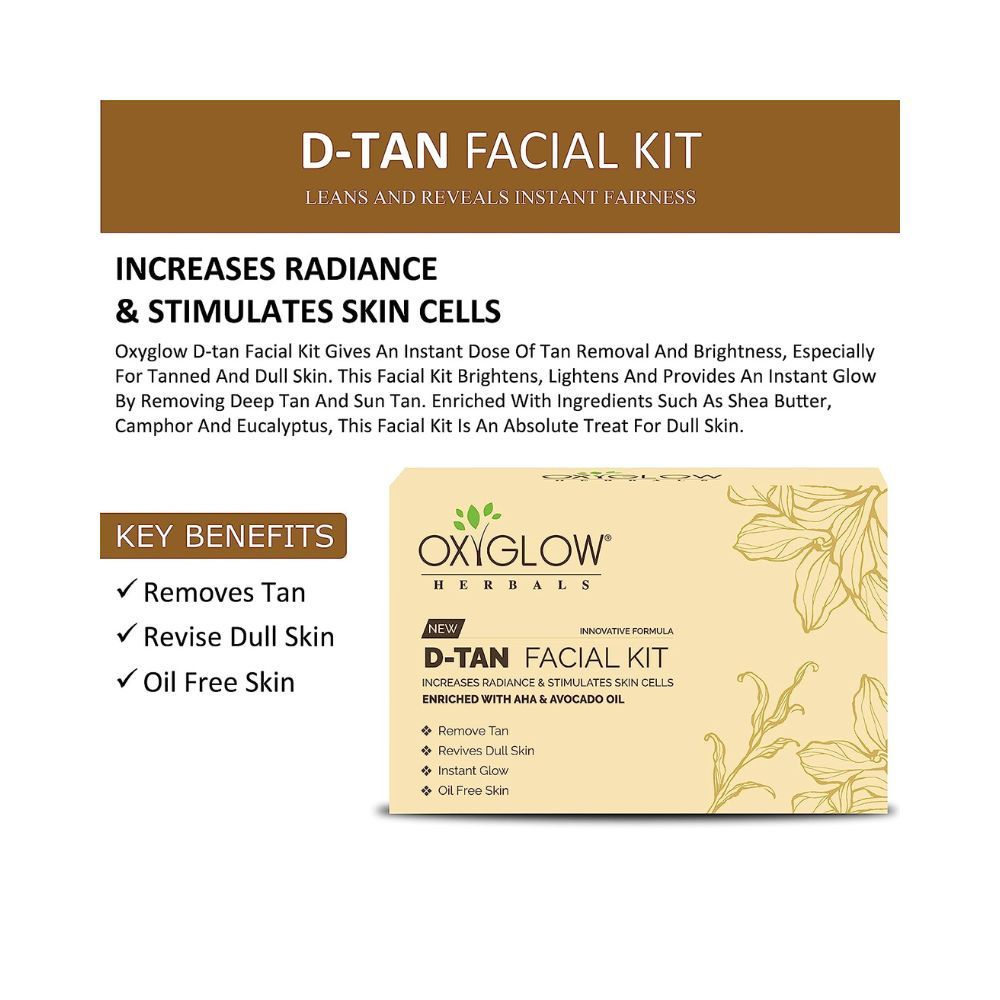 OxyGlow Herbals D-Tan Facial Kit 50 Gm & OxyGlow Herbals Wine Facial Kit 53 Gm(Combo Pack)